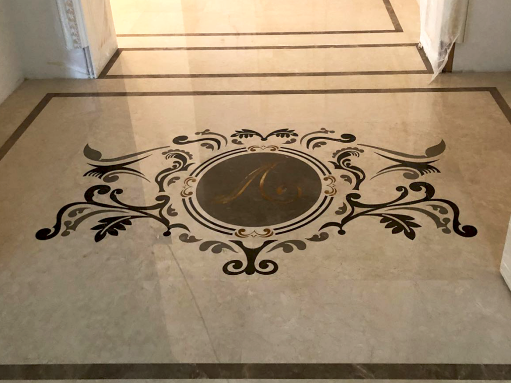 marble inlays flooring