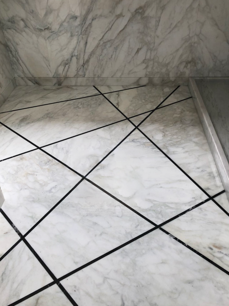 marble floor with inlay