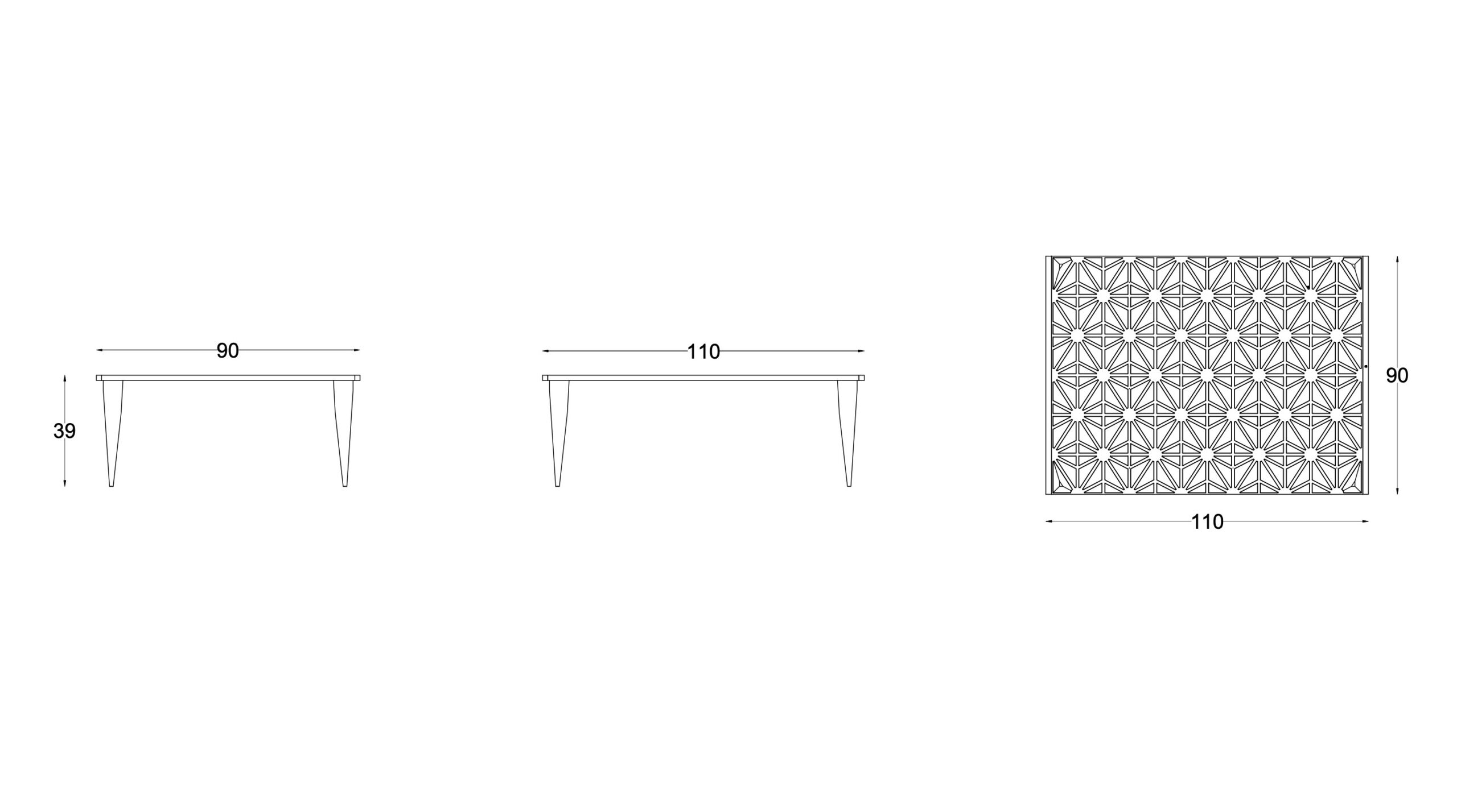 disegno tavolo marmo Lace Pistore Marmi