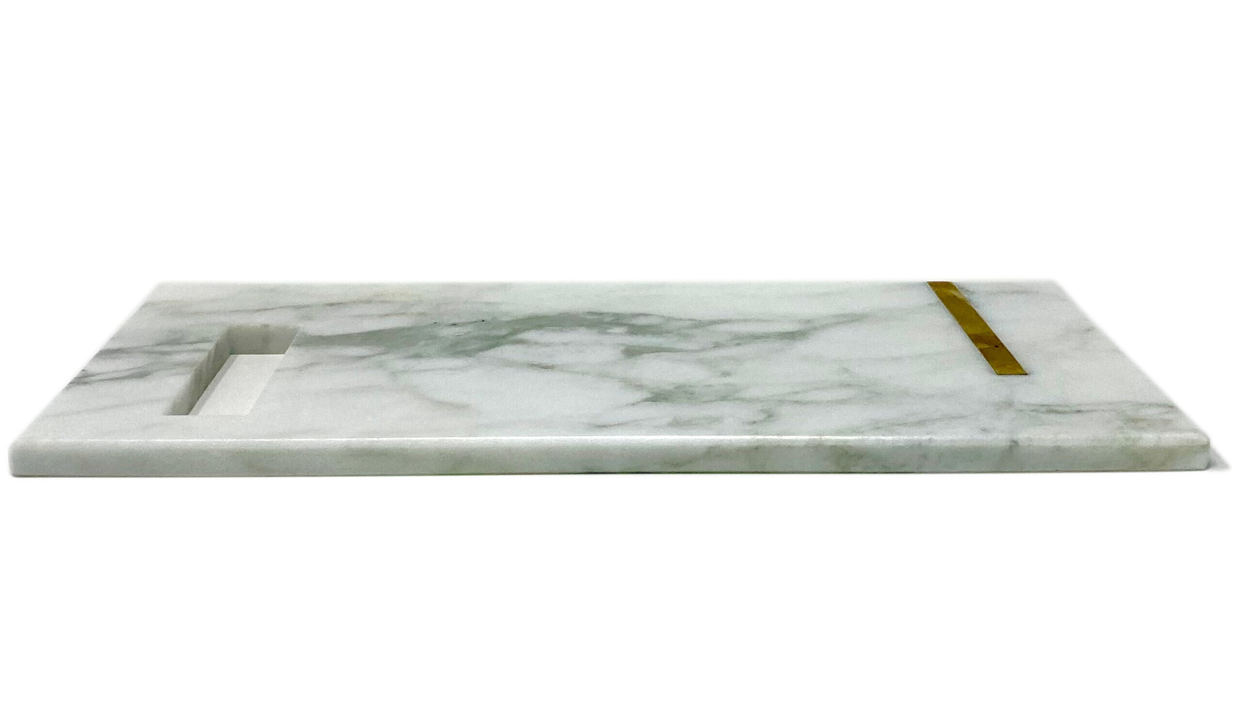 marble chopping board with brass