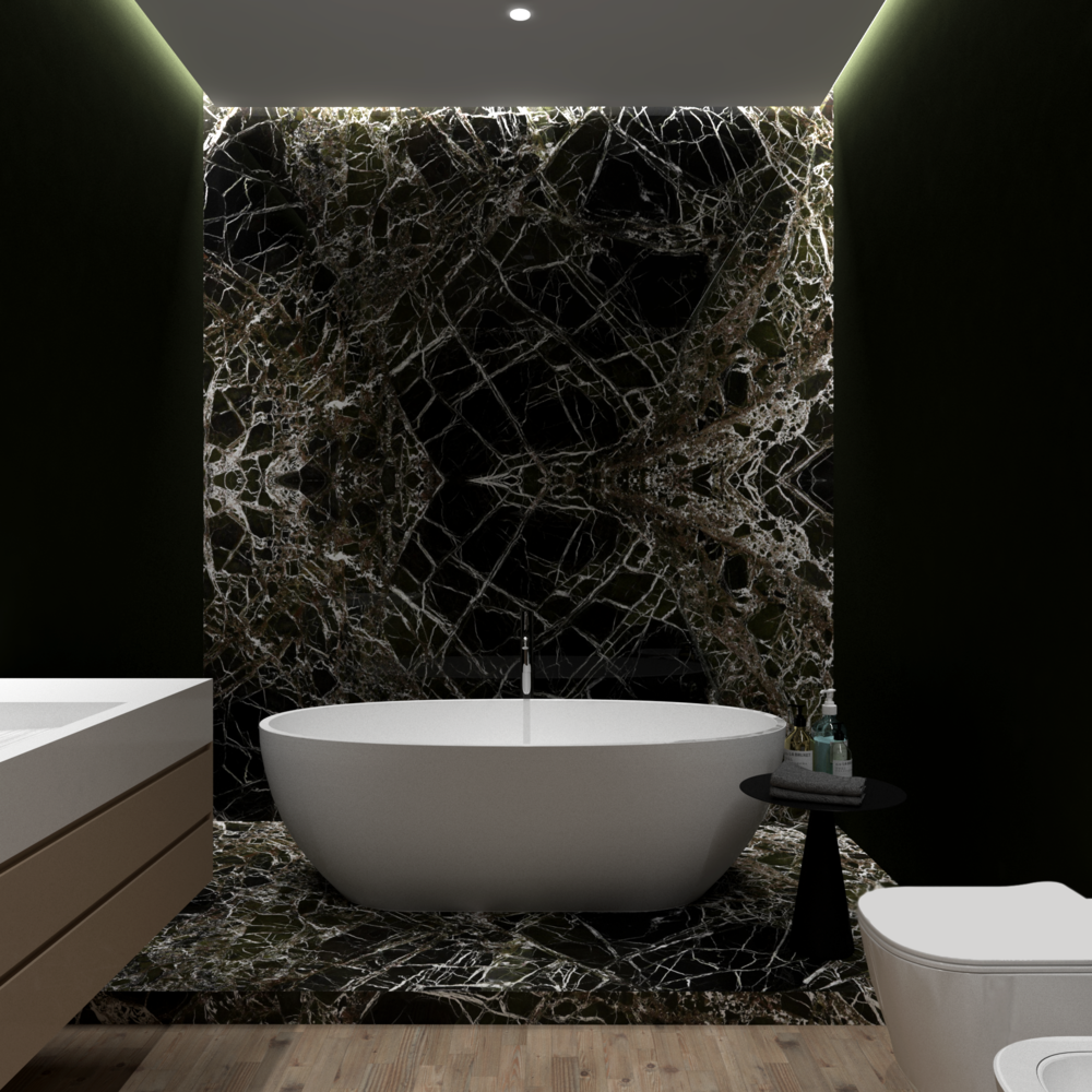 imperial breccia marble luxury bathroom