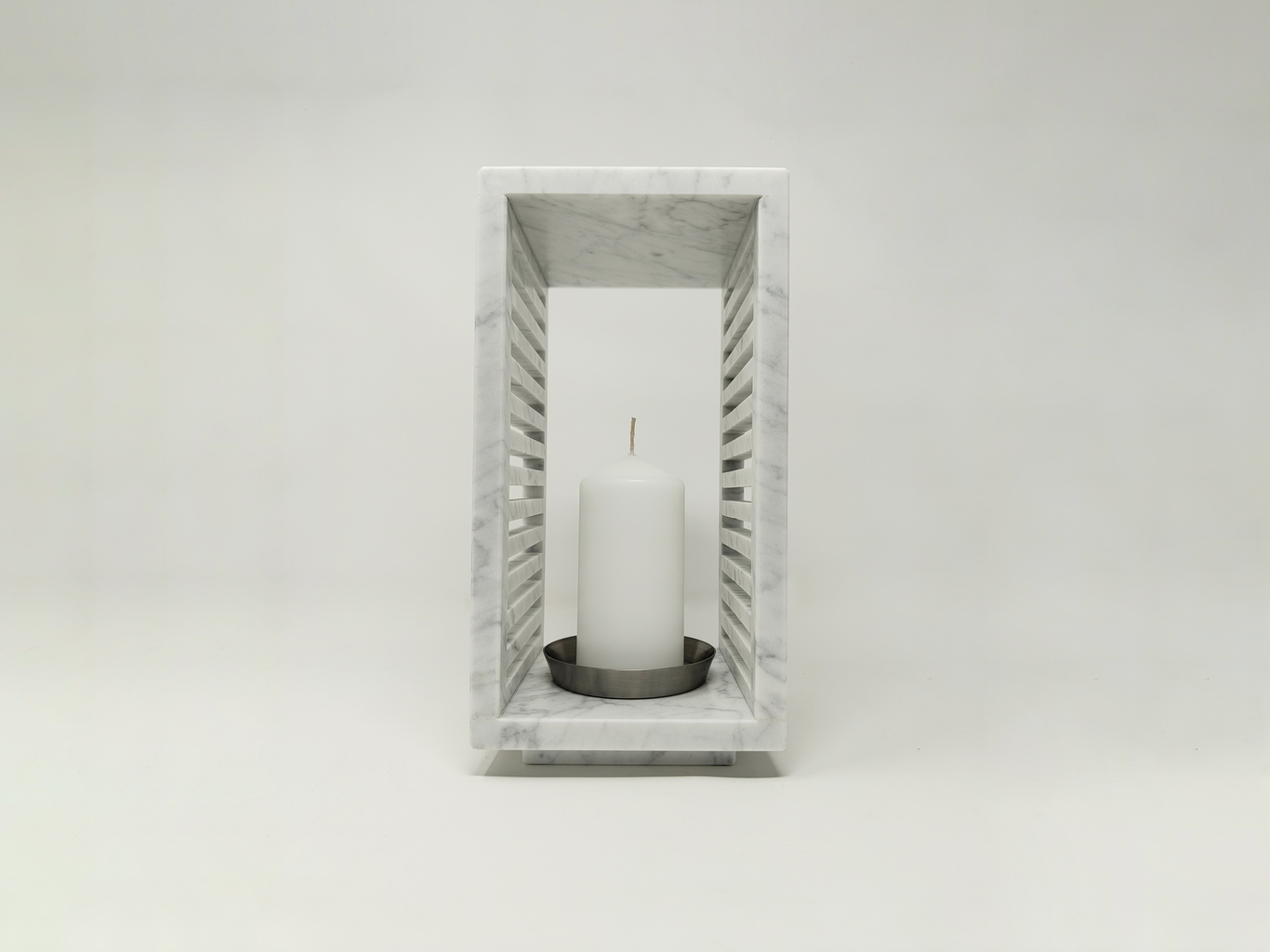 luxor candle marble lantern medium