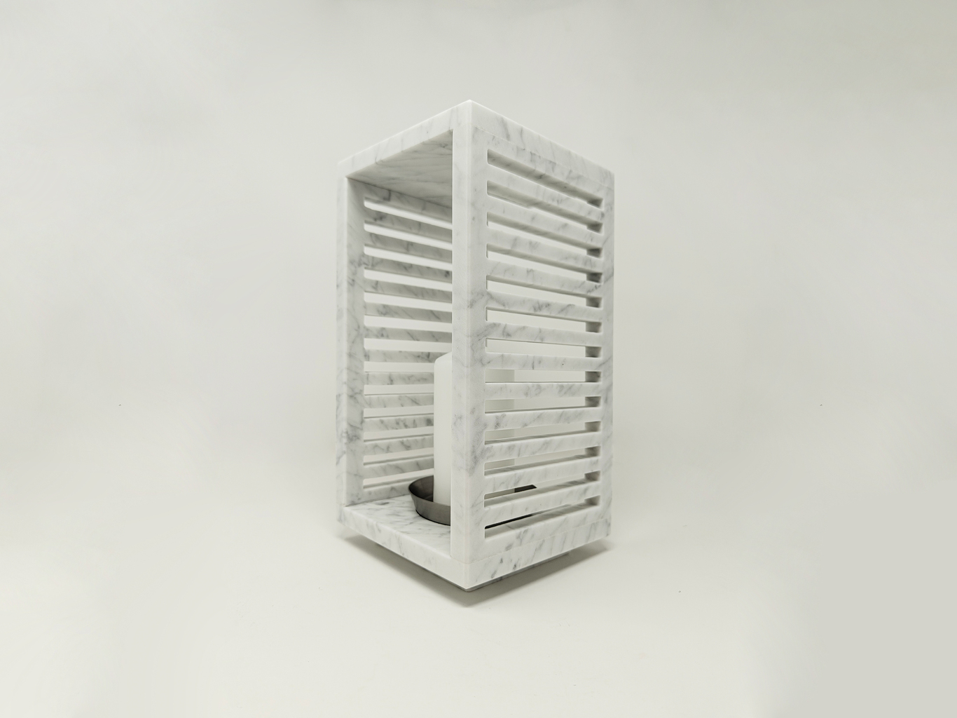 luxor candle marble lantern medium