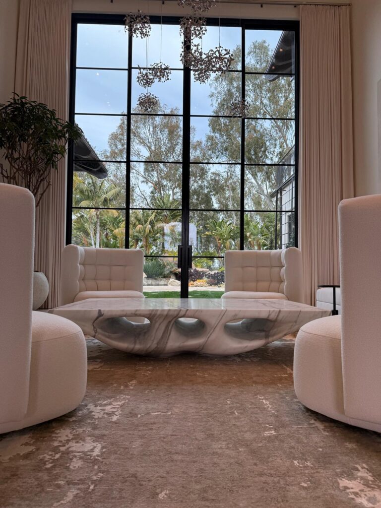 corallo solid marble coffee table