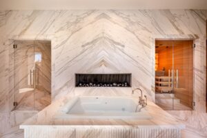 calacatta gold bathroom