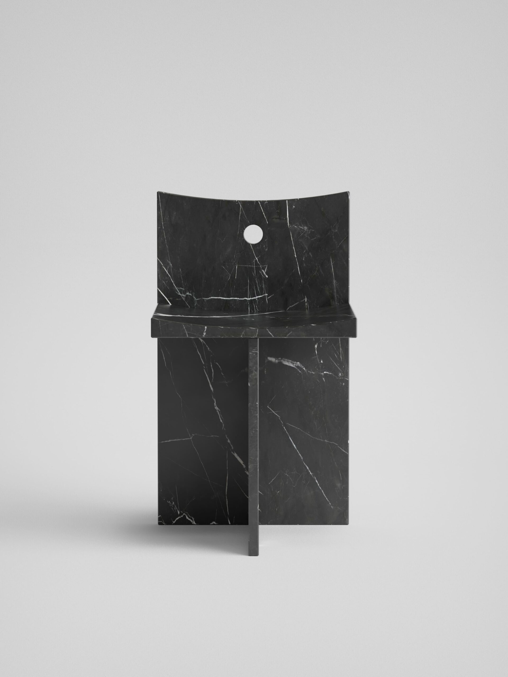 thebes Marquina black chair