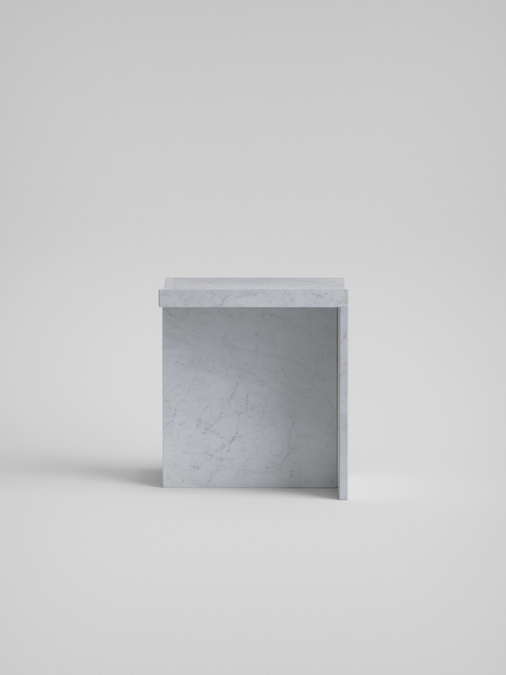 Thebes - Carrara White Marble stool