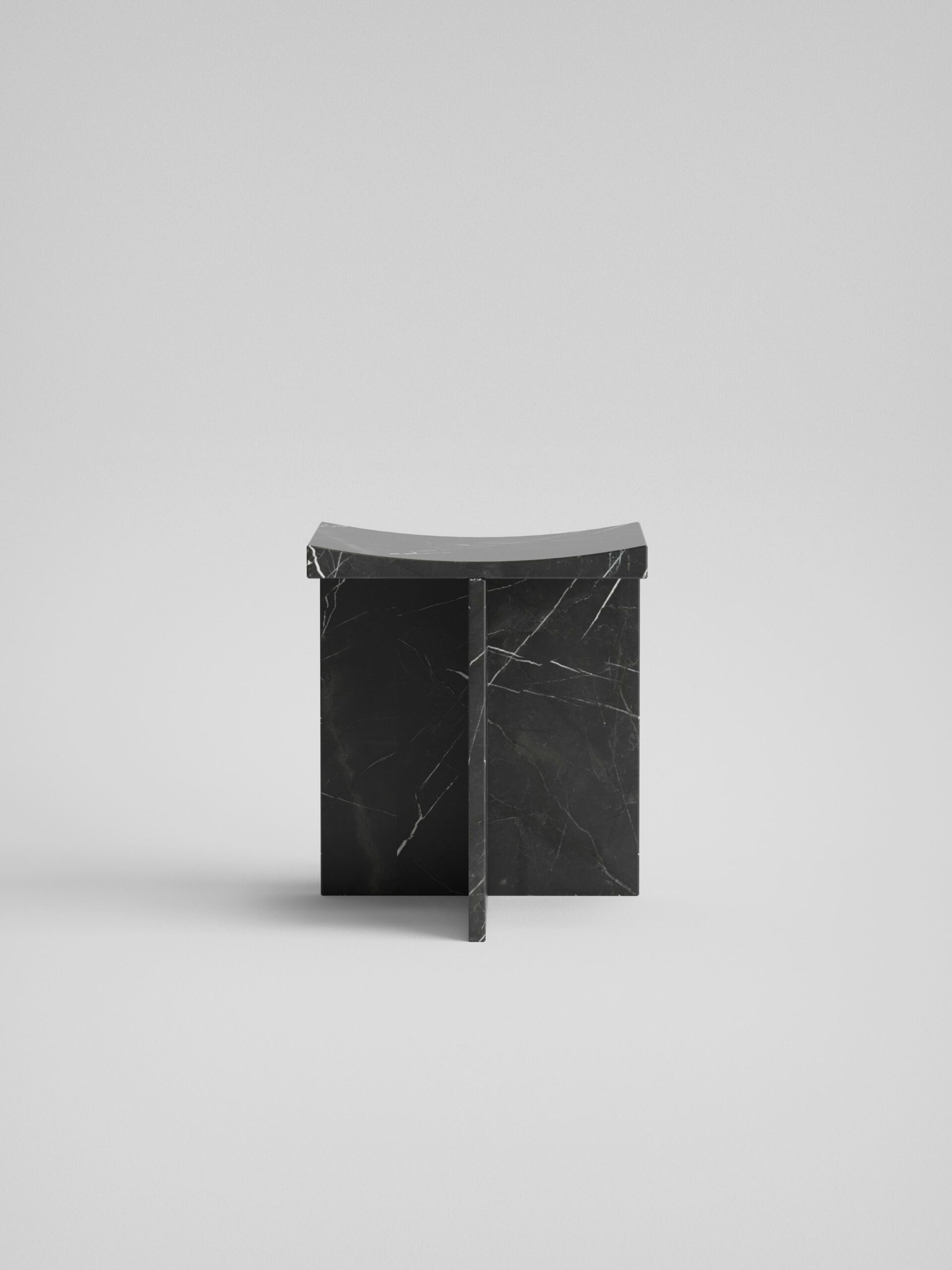 Thebes - Marquina Black Marble stool