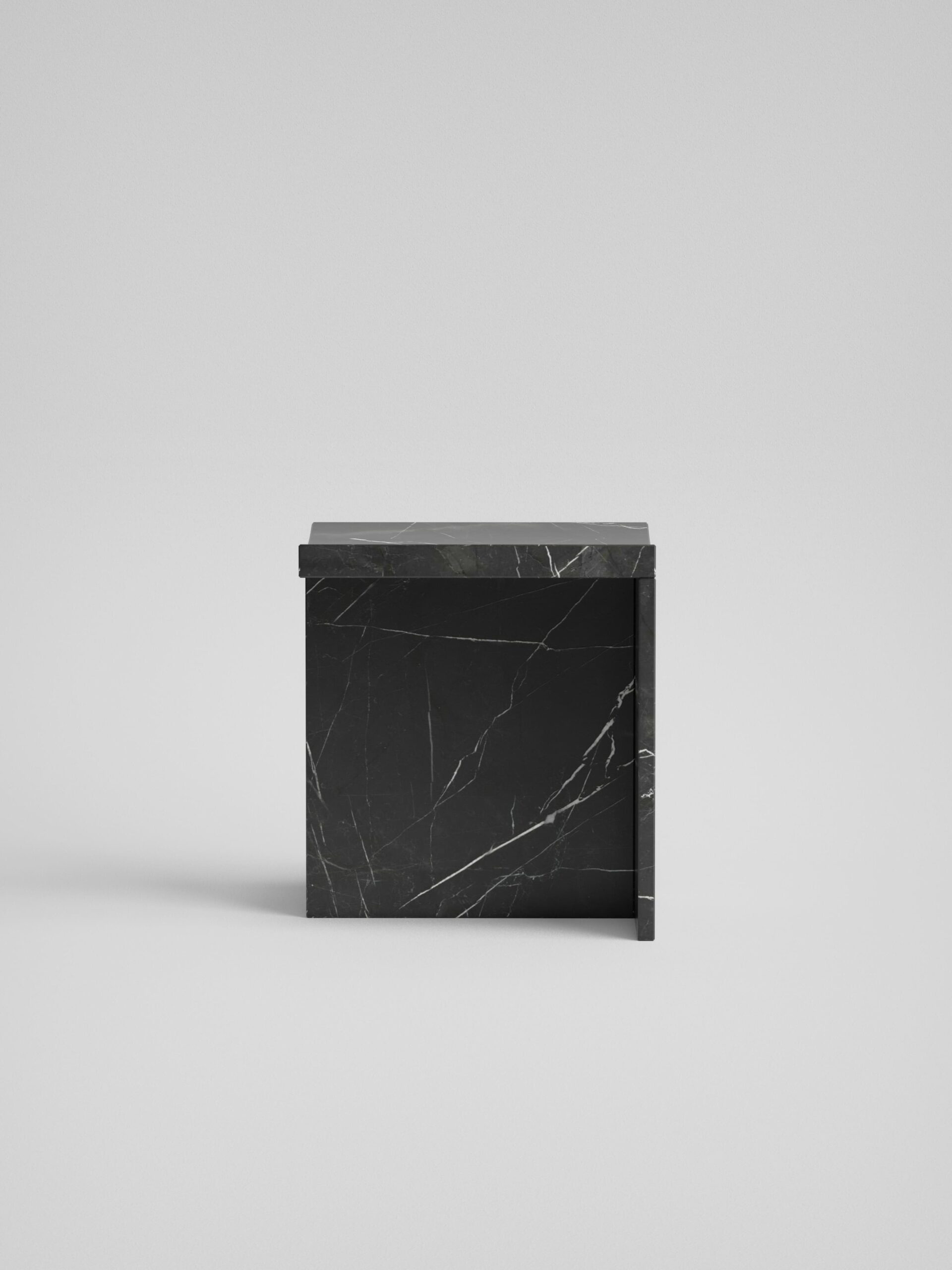 Thebes - Marquina Black Marble stool