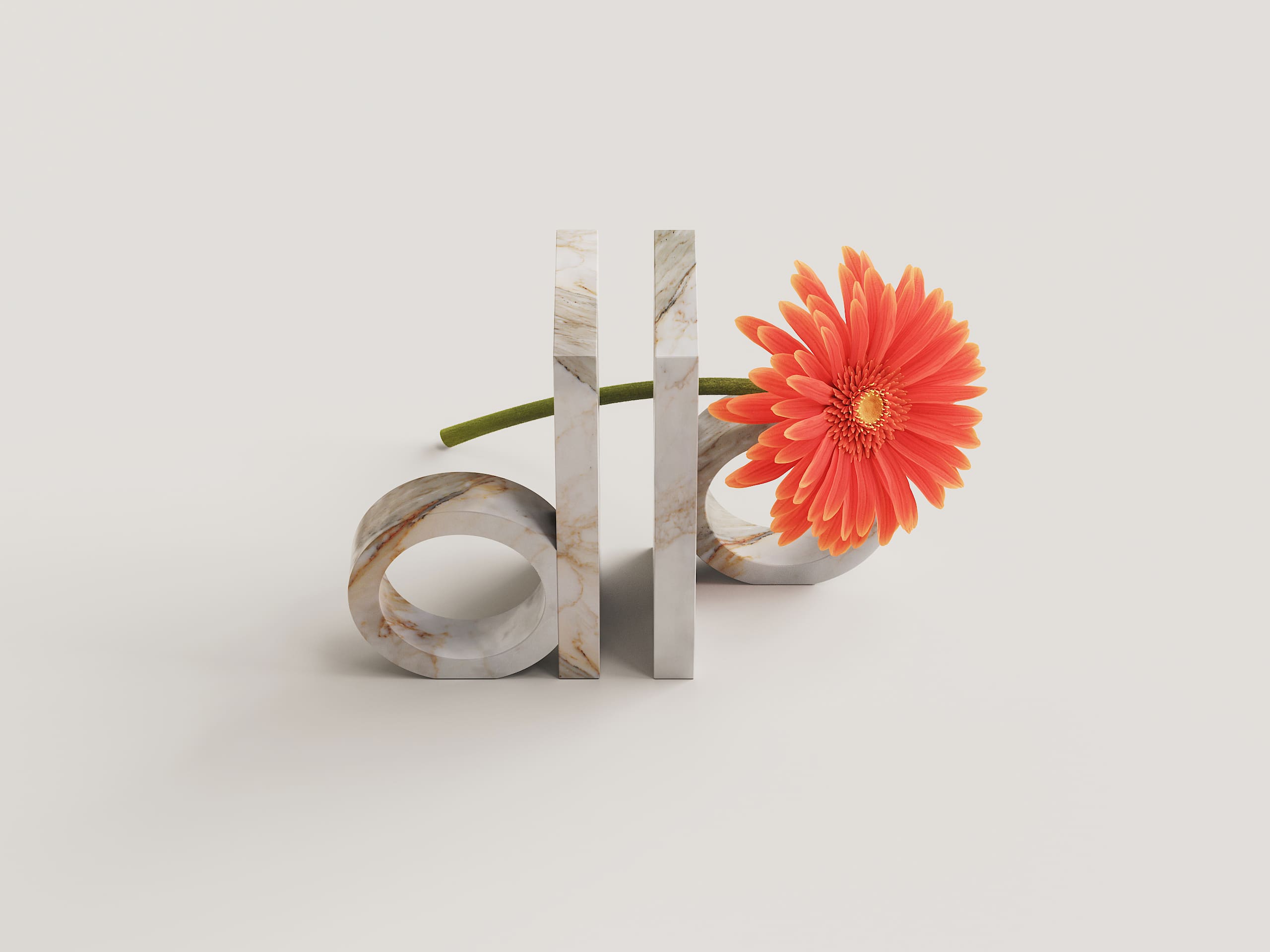 Ring fermalibri in marmo