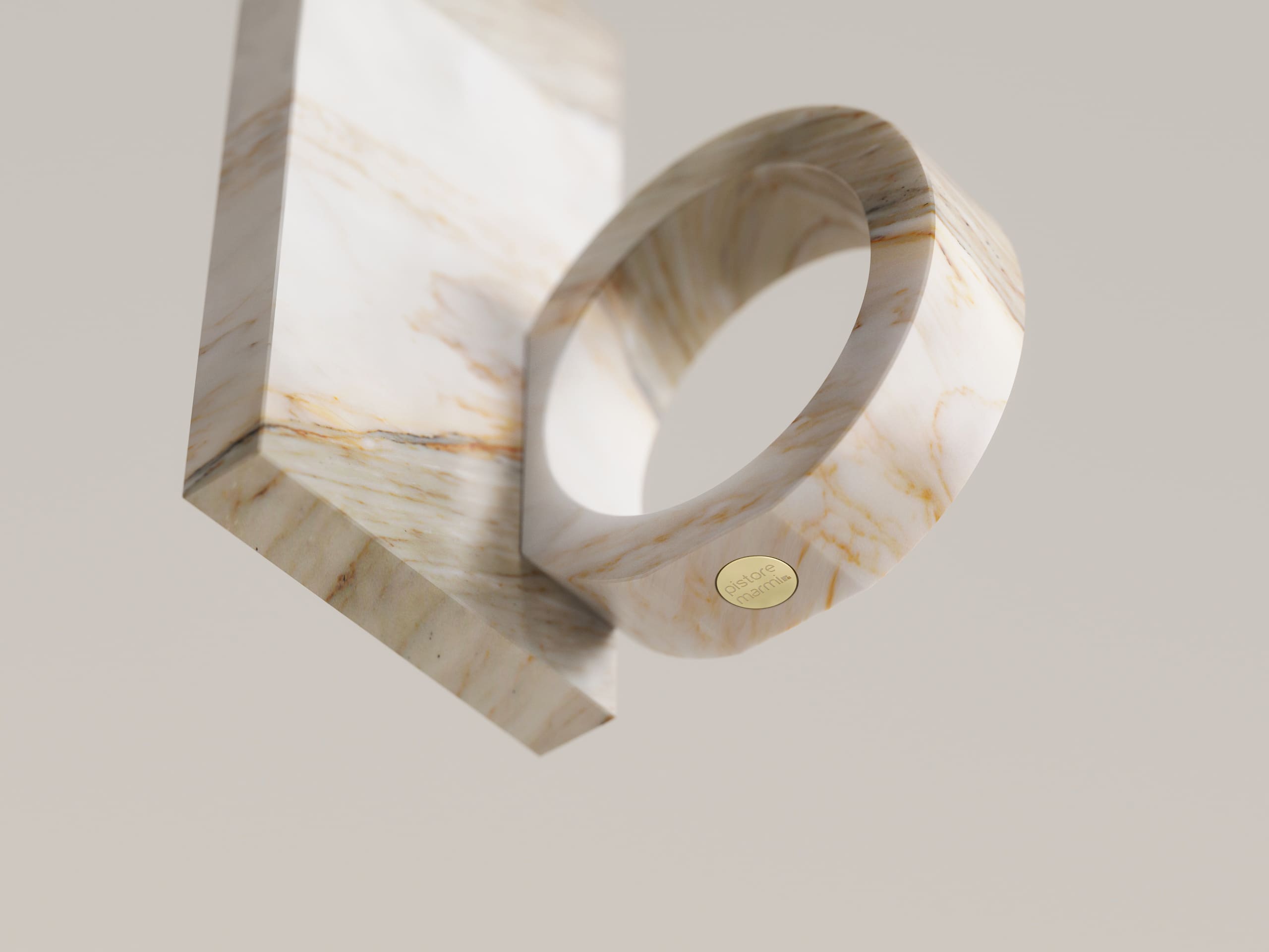 Ring fermalibri in marmo