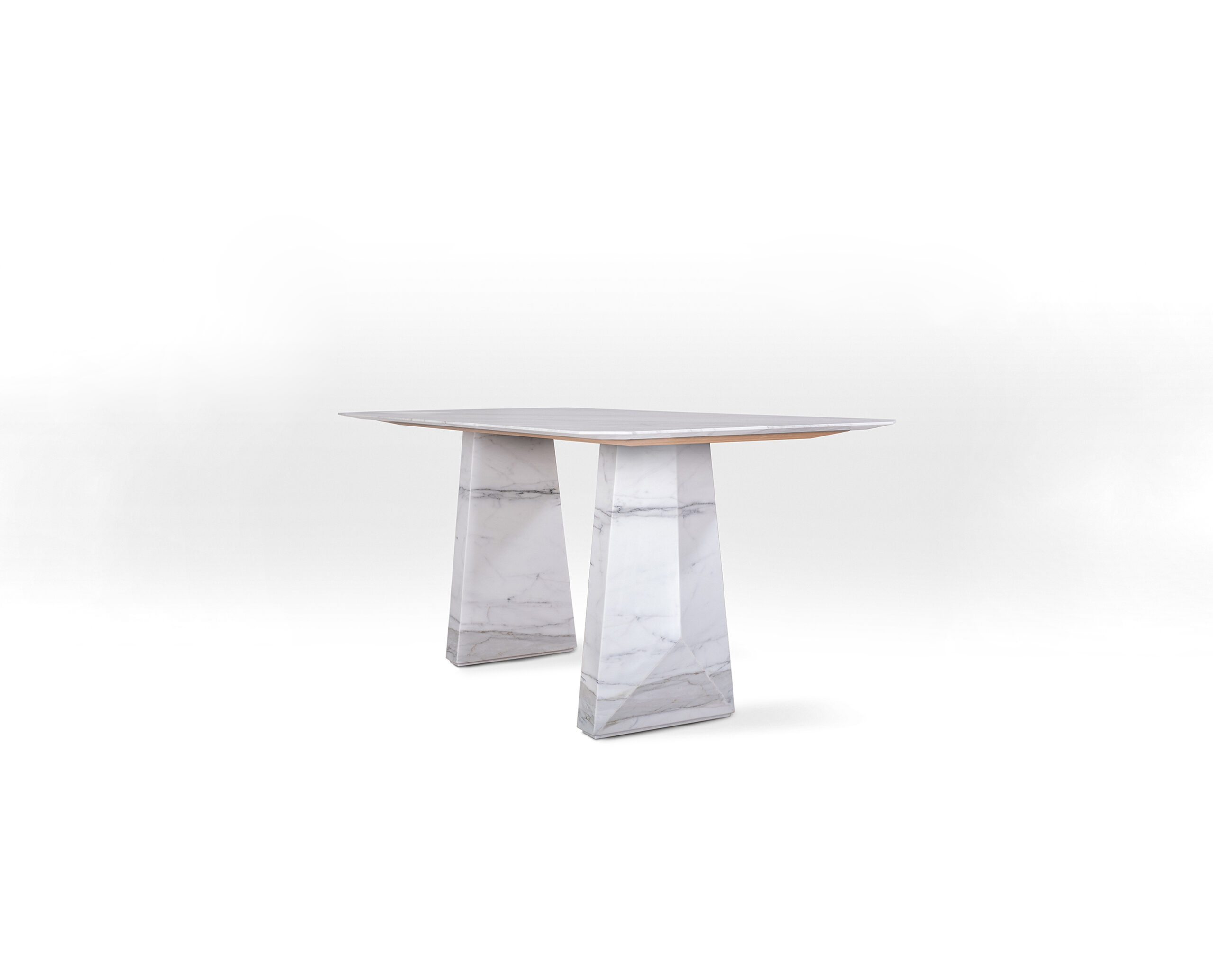 polygon design marble table