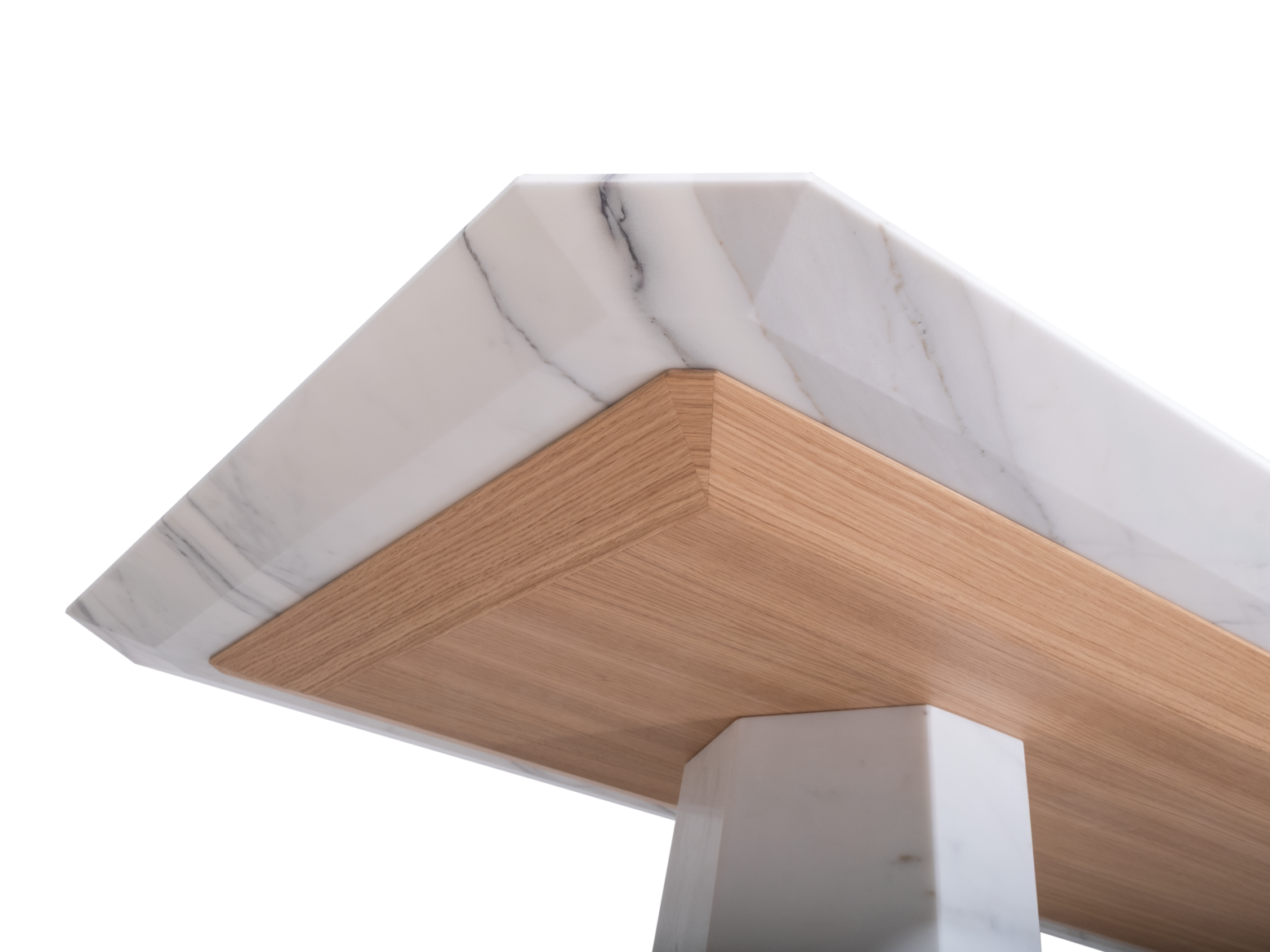 polygon design marble table undertop