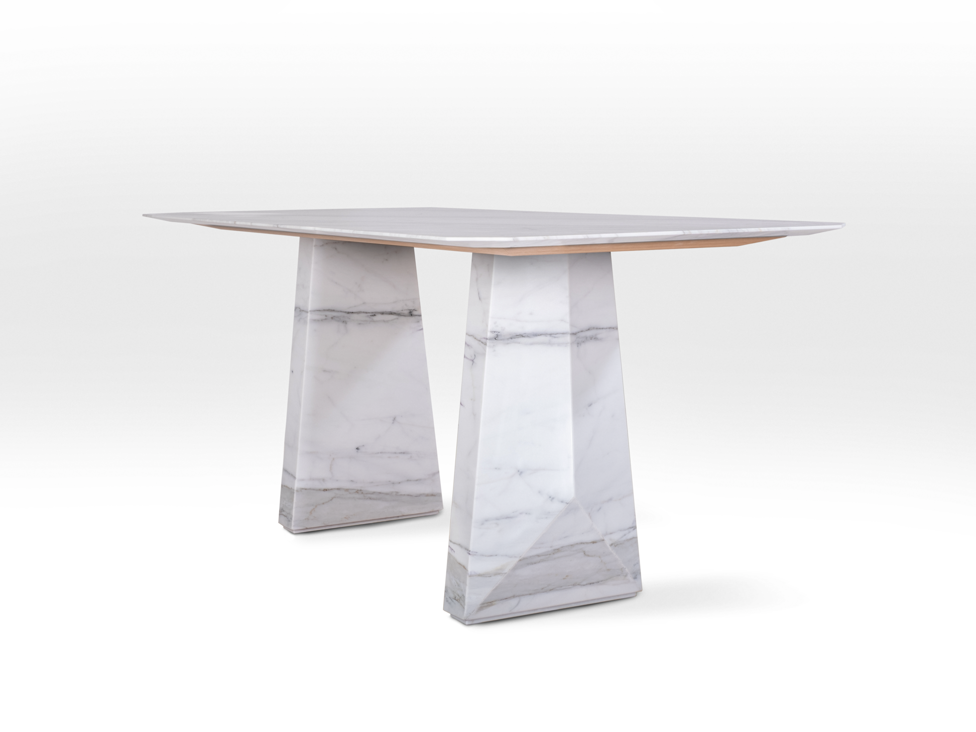 polygon design marble table