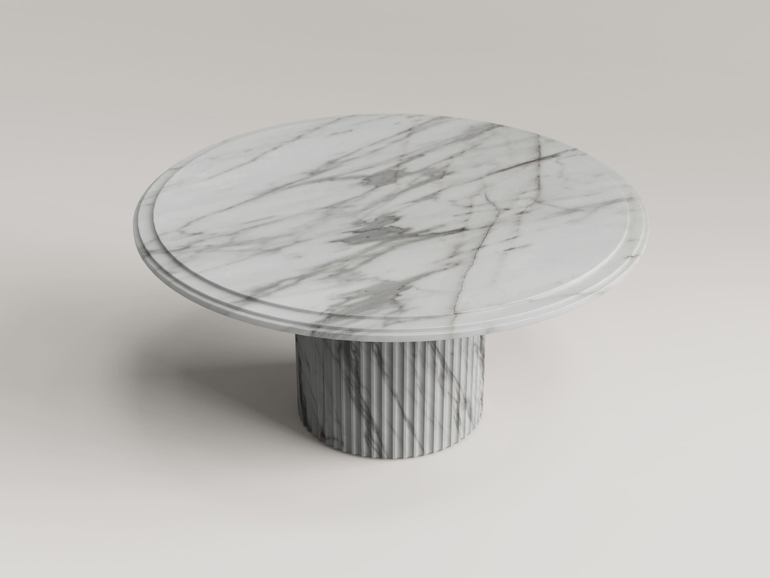 aura marble round dining table