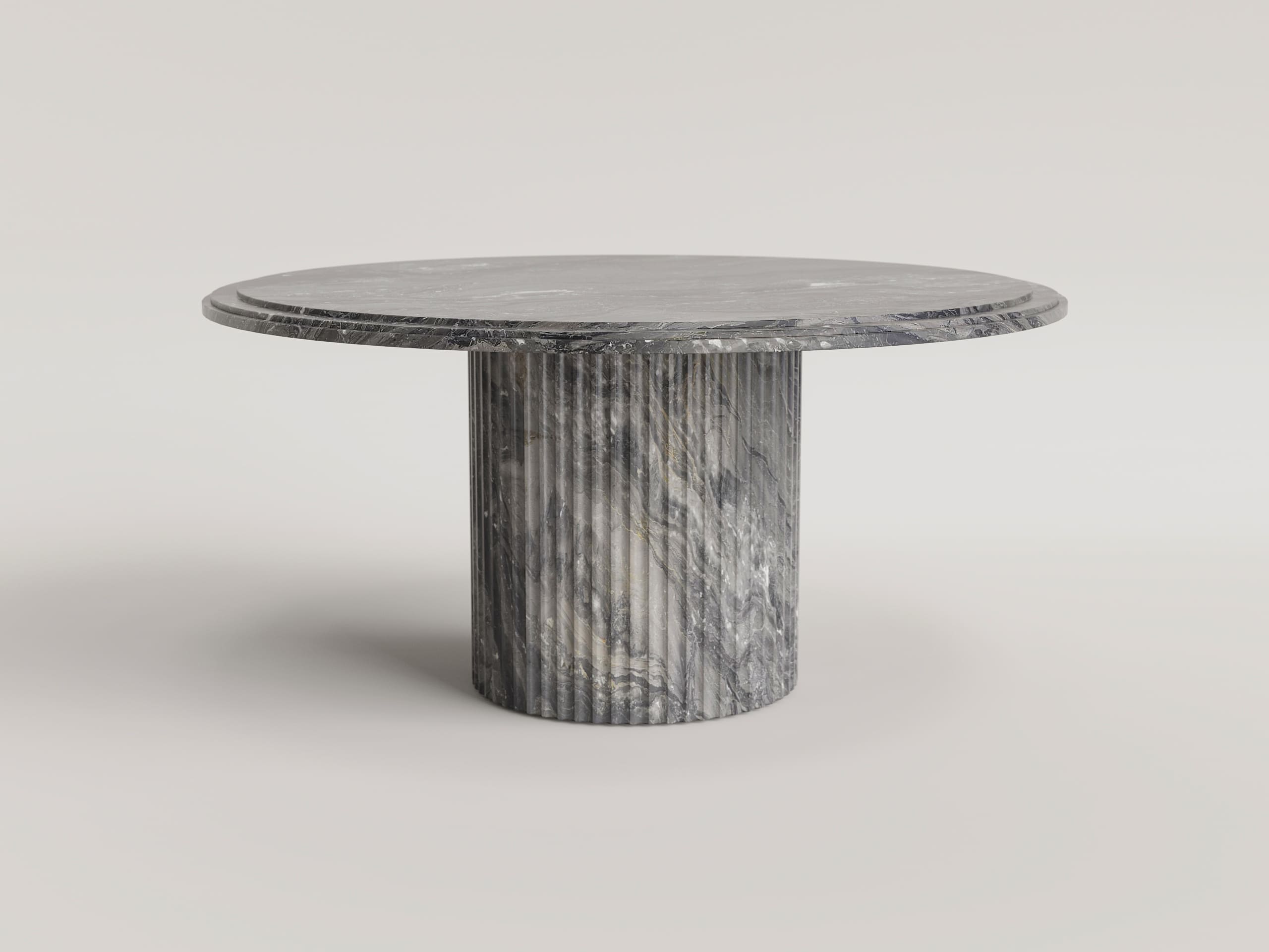aura grigio orobico marble round table