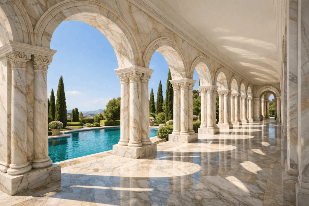outdoor marble arcades