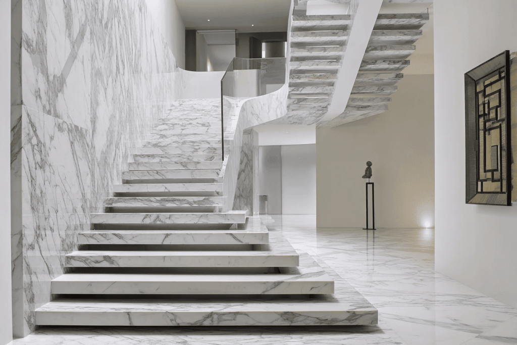 calacatta stairs
