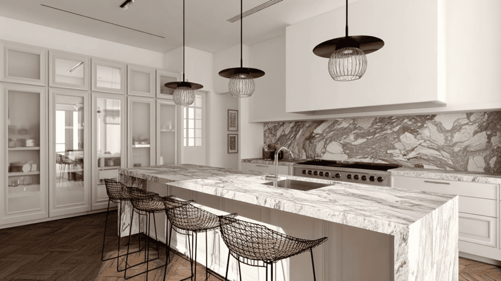 calacatta viola kitchen