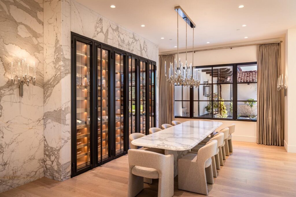 dinign room borghini marble 2