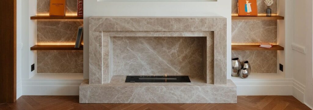 marble fireplace mantel