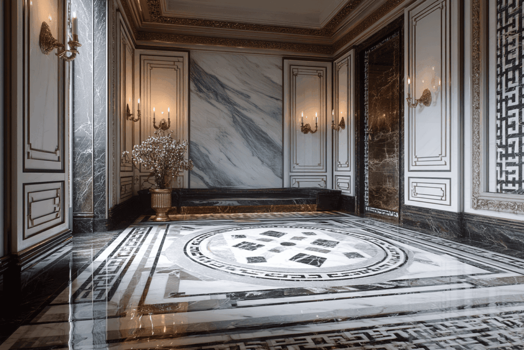 marble inlaid flooring