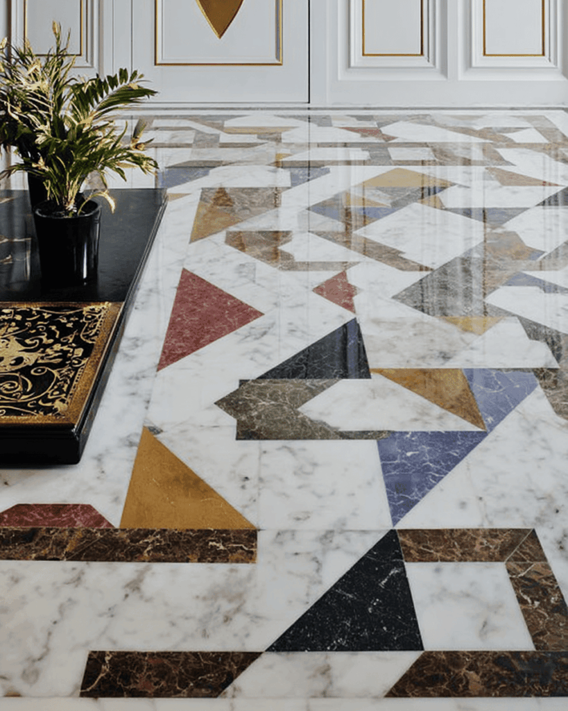 marble inlaid flooring