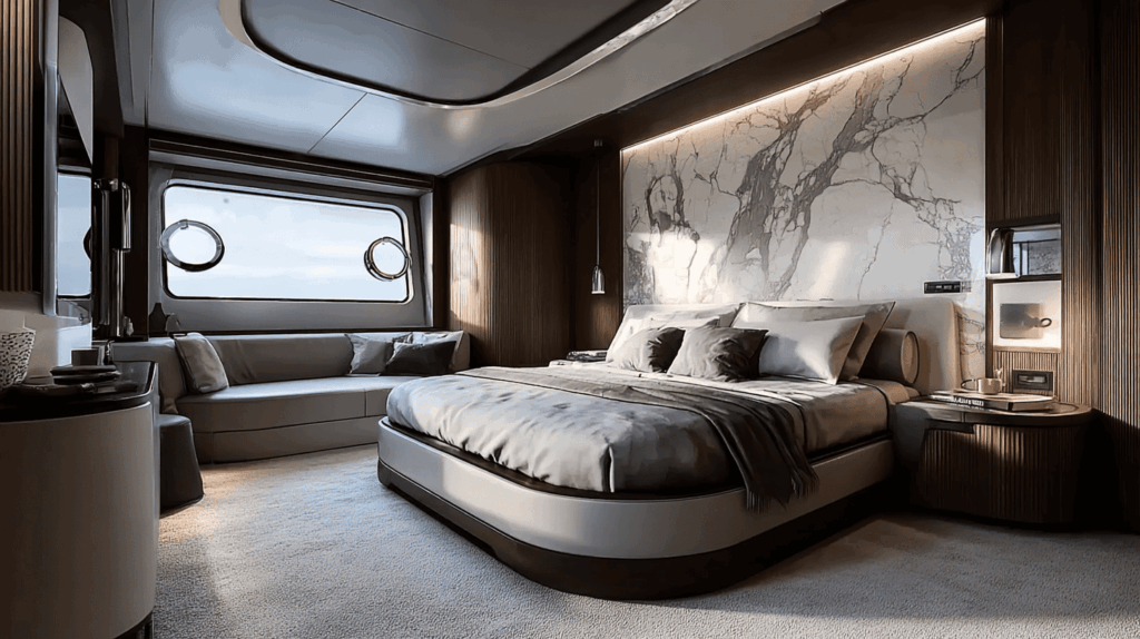 marble yacht bedroom