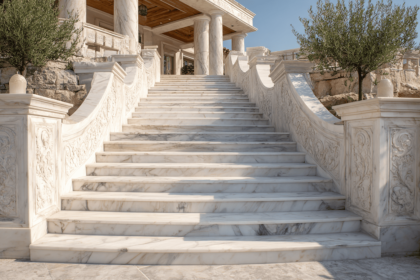outdoor marble stairs 4