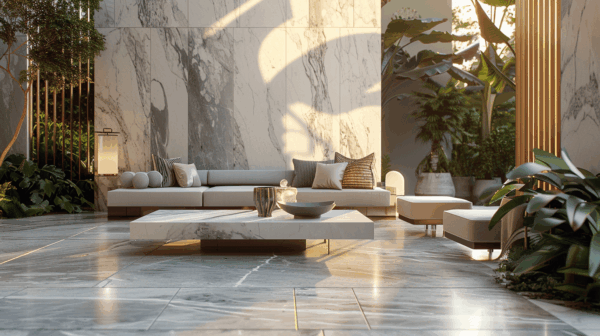 outdoor marble terrace
