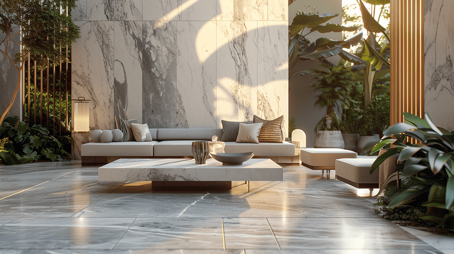 outdoor marble terrace