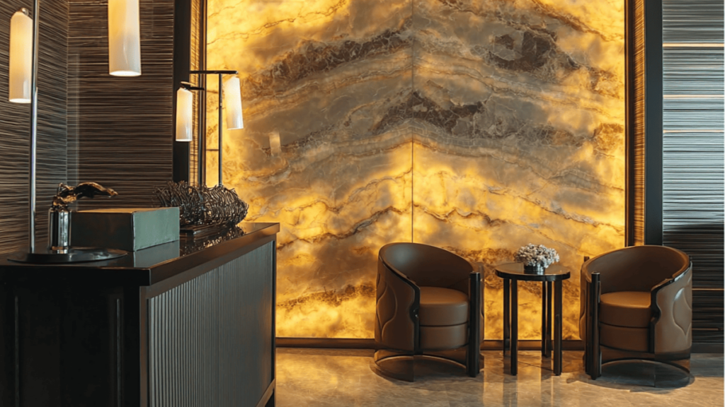 yellow onyx backlit