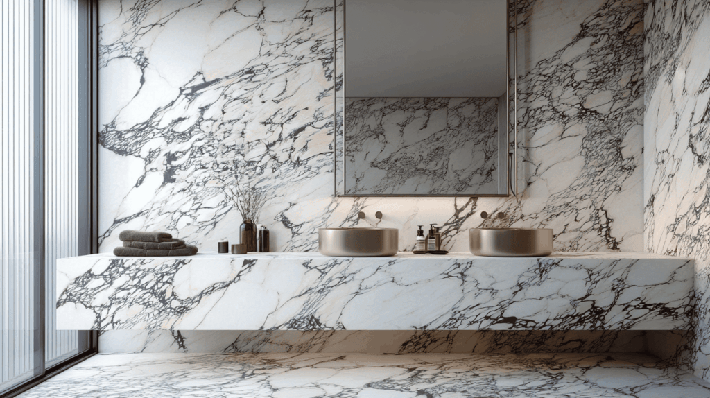calacatta viola bathroom
