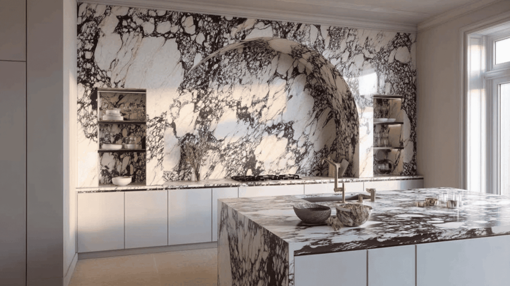 calacatta viola kitchen