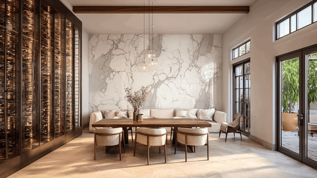 dining room calacatta borghini
