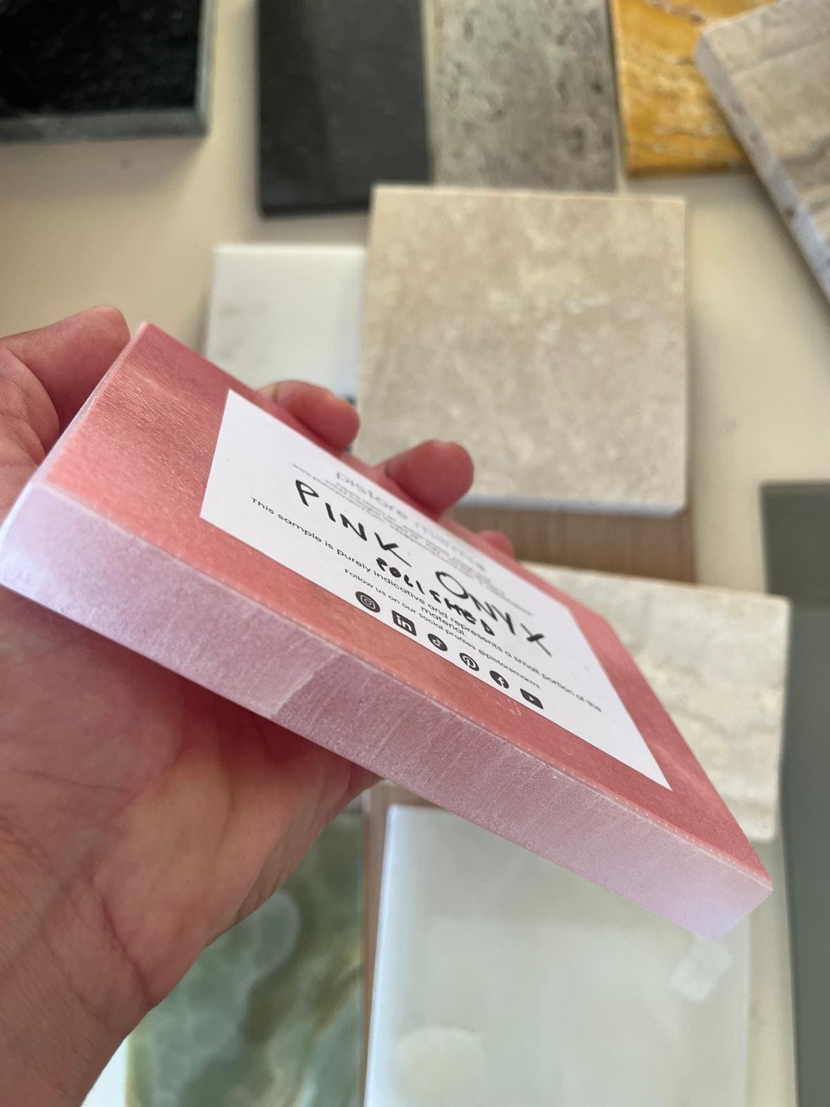colored pink onyx.