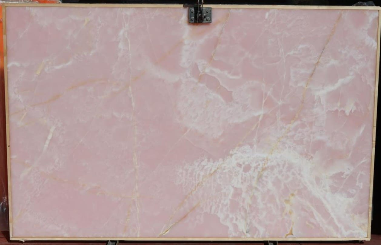 pink onyx slab