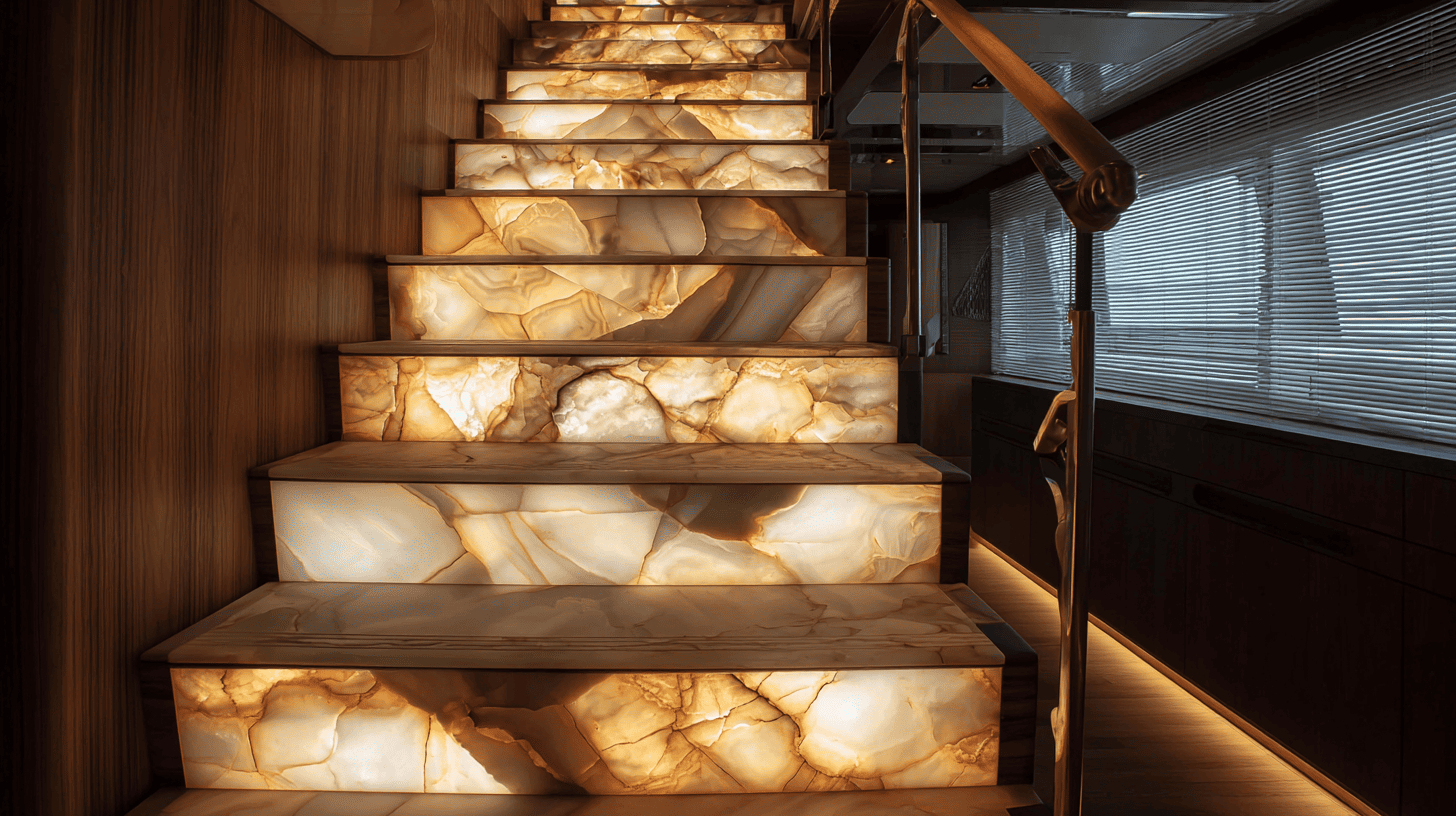 backlit marble for yacht 3