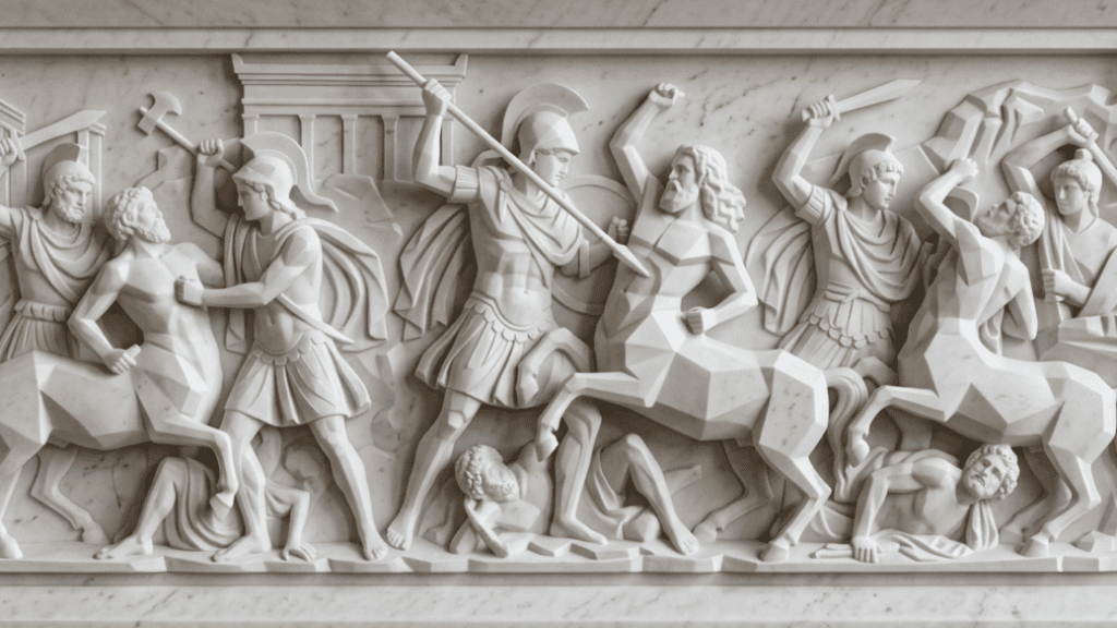 bass relief in marble