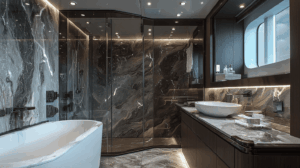grigio orobico yacht bathroom