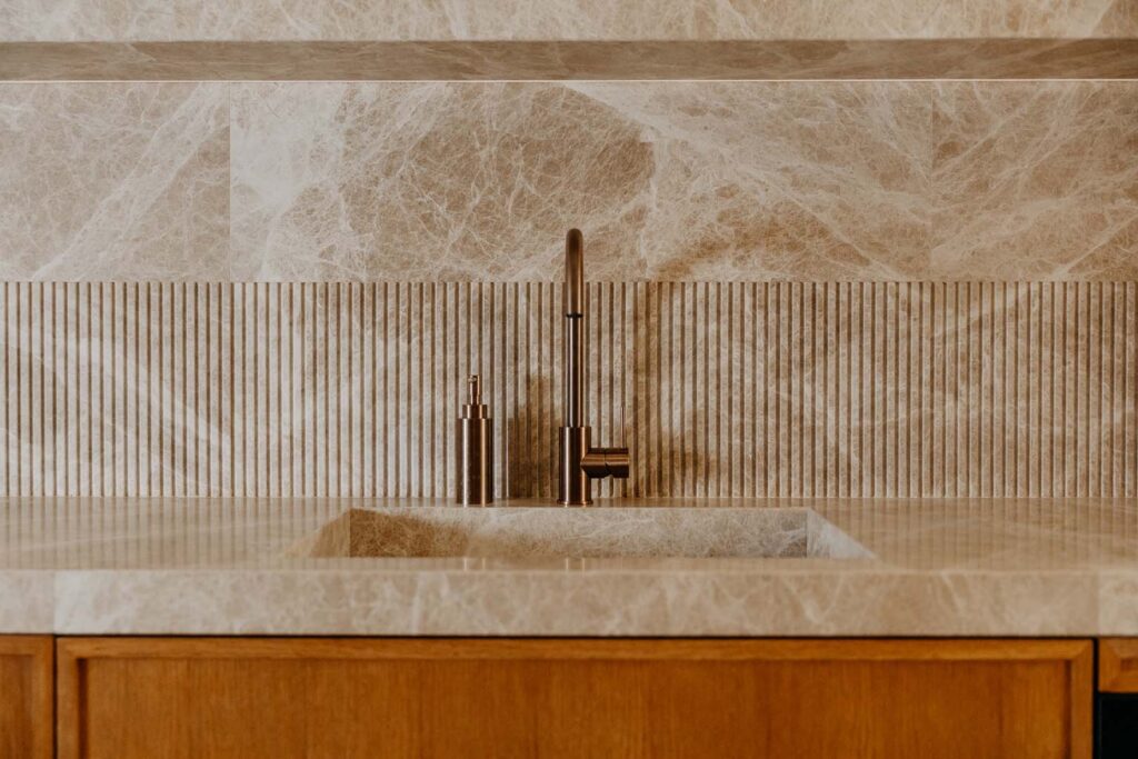 light emperador marble kitchen 2