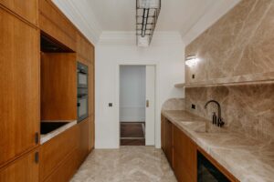 light emperador marble kitchen