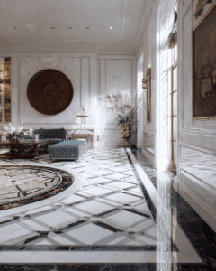 marble inlaid flooring