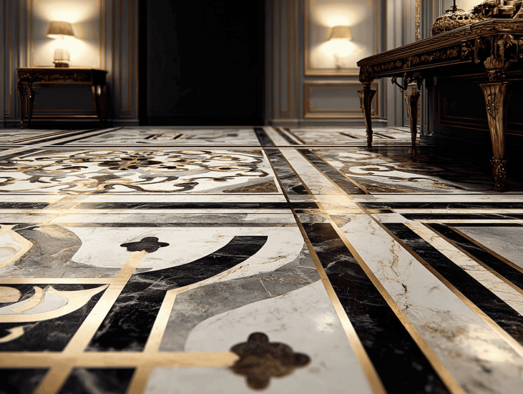 marble inlaid flooring