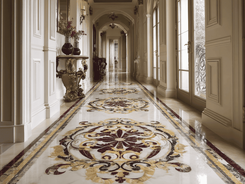 marble inlaid flooring