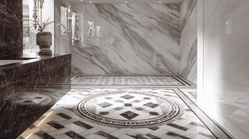 marble inlaid flooring