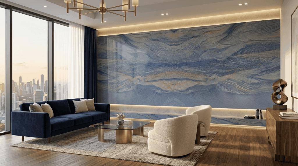 azul macaubas wall covering