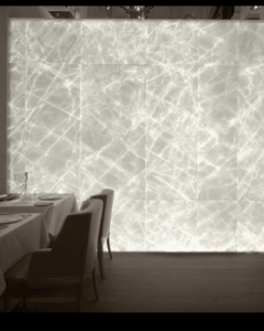 backlit cristallo wall