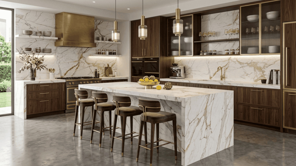 calacatta gold kitchen