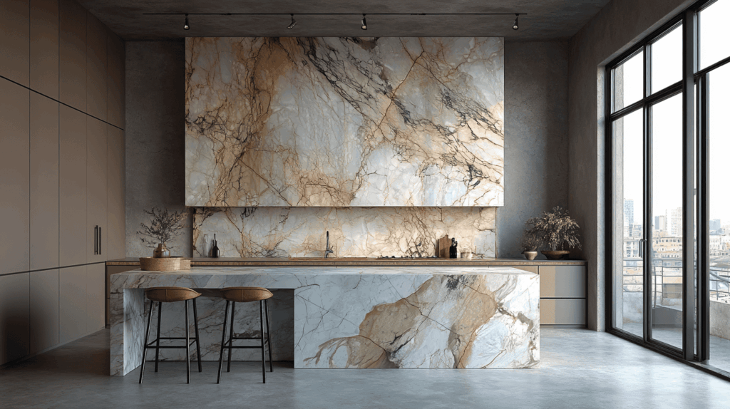 calacatta macchia vecchia kitchen